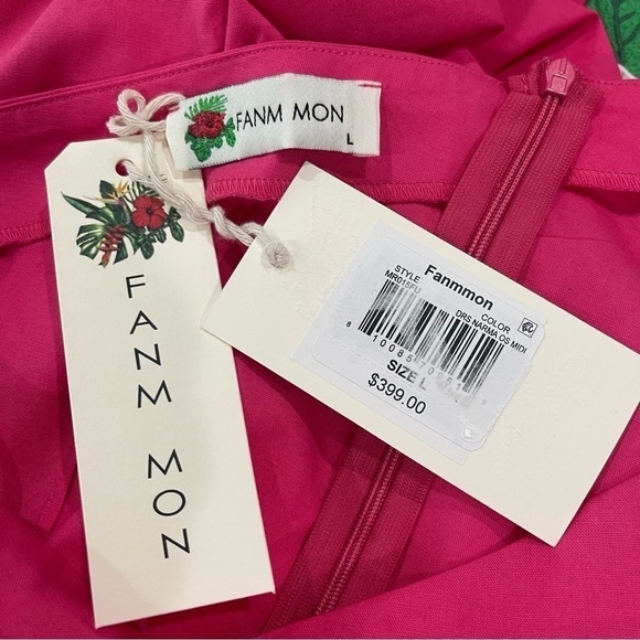 Fanm Mon Amarya One-Shoulder Bell Sleeve Side Cut Out Floral Embroidered Dress - Picture 15 of 16